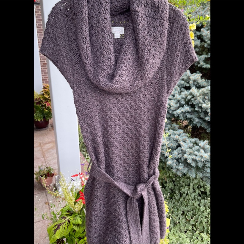 Kaisley Heather Grey 💜cowl neck tunic sweater